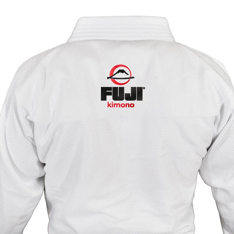 FUJI All-Around Brazilian Style Jiu Jitsu Uniform, White (Black Lettering), Size A3 - Image 2